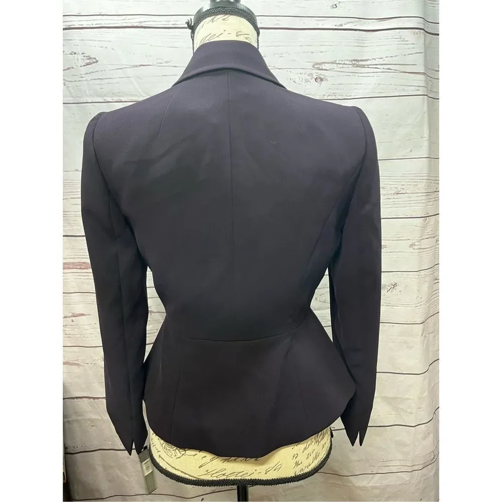 Tahari Arthur Levine NWT 2p stunning deep purple zip up jacket (2058) - Picture 3 of 7